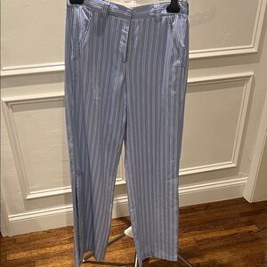 A.L.C. Women’s Light Blue Striped Dress Pants